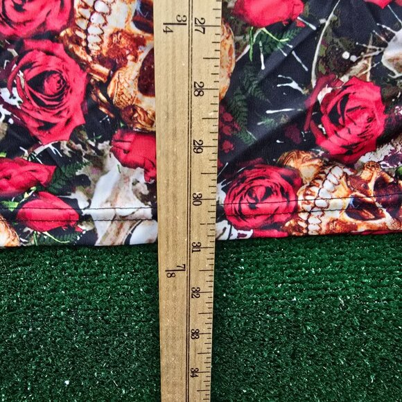 Black Canyon Outfitter Tshirt Mens Large/XL Red Skull Rose Grunge AOP - Picture 4 of 6